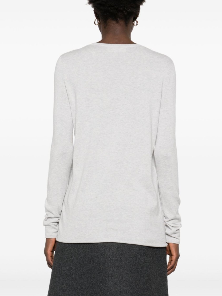 Lisa Yang Light Grey Knit Maurie Sweater In White