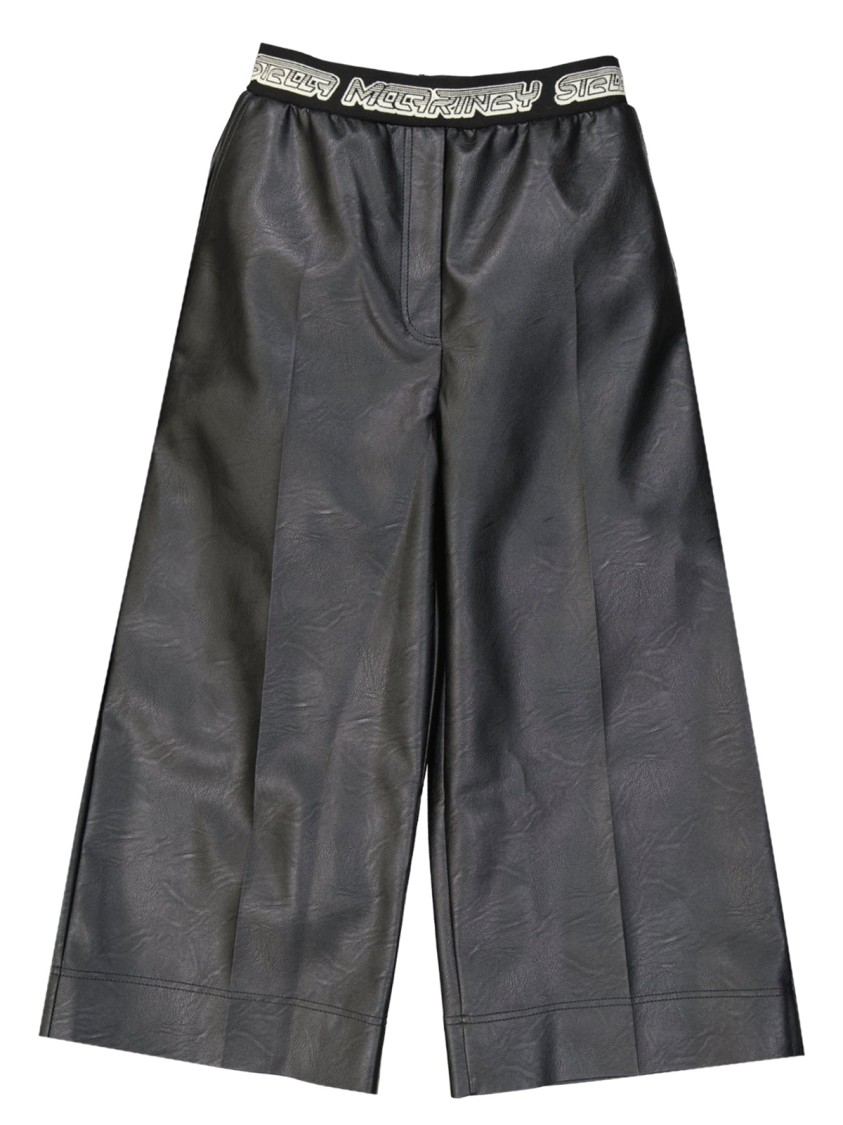 STELLA MCCARTNEY STELLA MCCARTNEY CROPPED LEATHER EFFECT PANTS