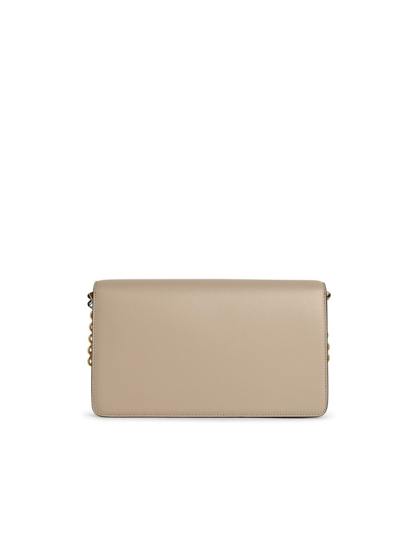 Shop Furla Ivory Leather Shoulder Strap In Neutrals