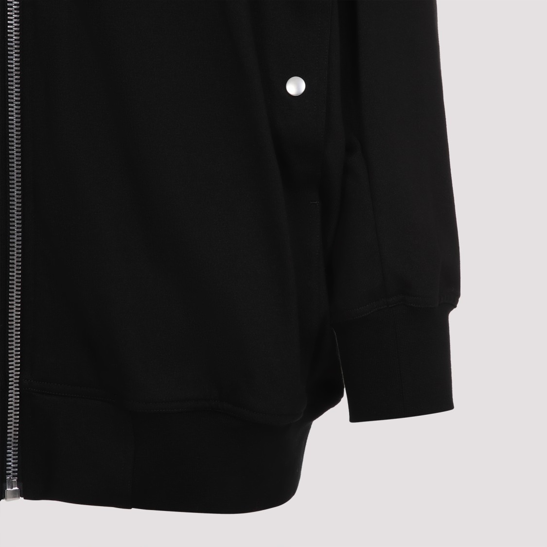 Rick Owens Jumbo Peter Flight Distressed Cotton Jacket In Black