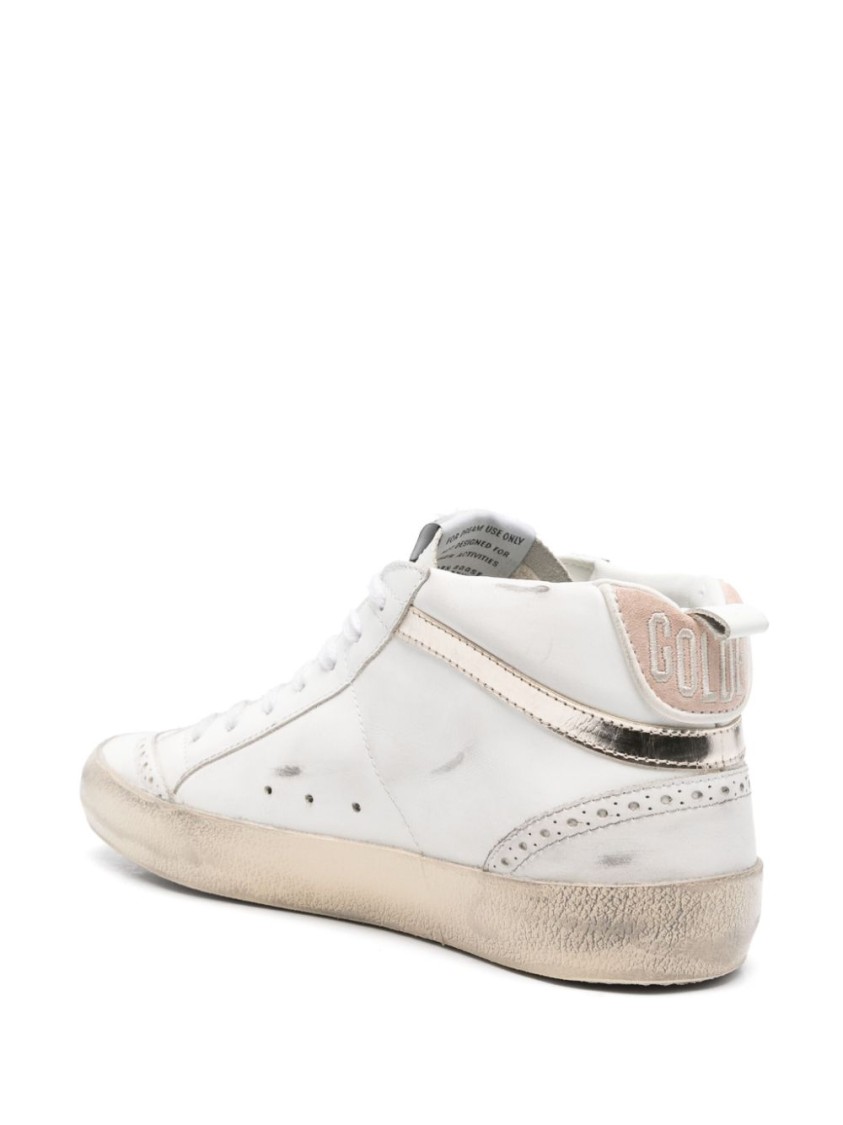 Golden Goose Deluxe Brand Mid Star Sneakers In White