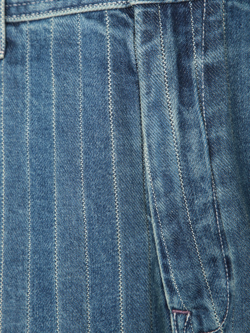PAUL SMITH PAUL SMITH WIDE-LEG JEANS WITH VERTICAL STRIPES
