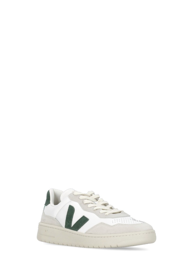 Shop Veja White V-90 Sneakers