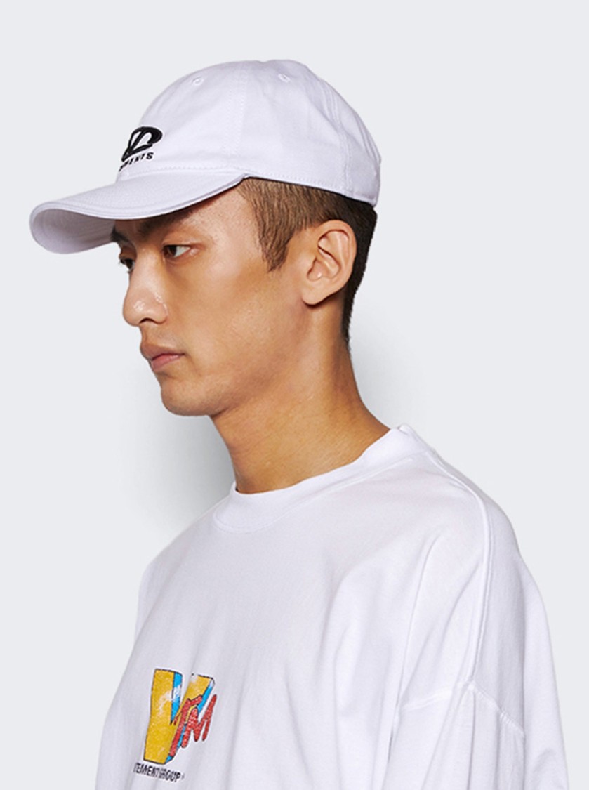 Vetements Oval Logo Cap White In White