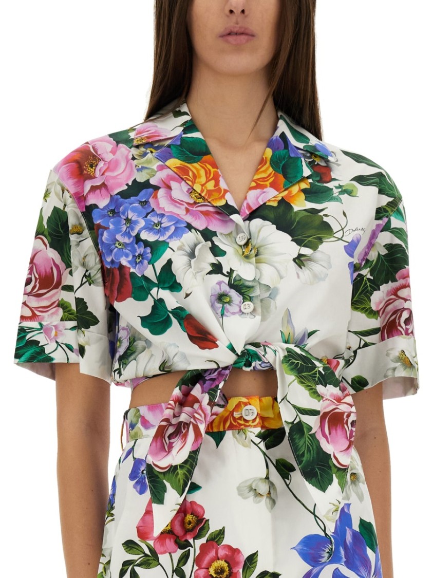 Dolce & Gabbana Shirt With Floral Pattern In Multicolor