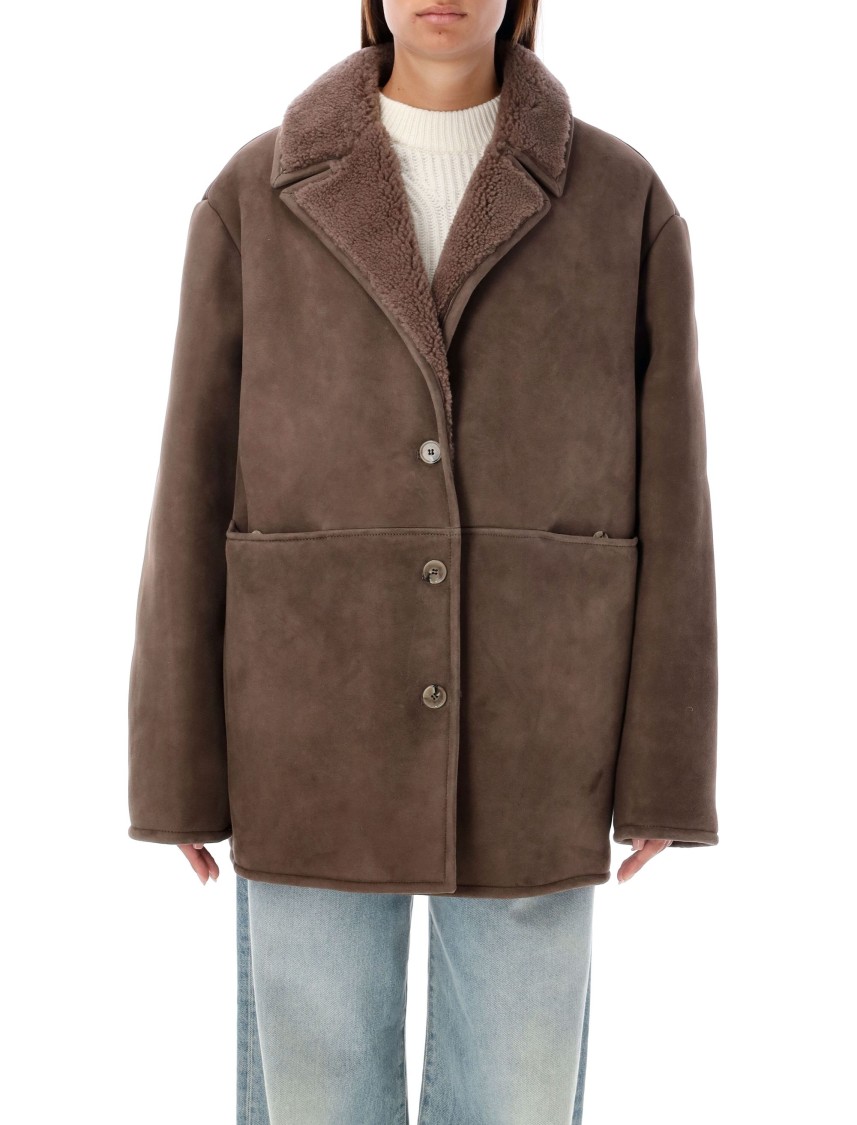 Loulou Studio Shearling Lapin Collar Jacket