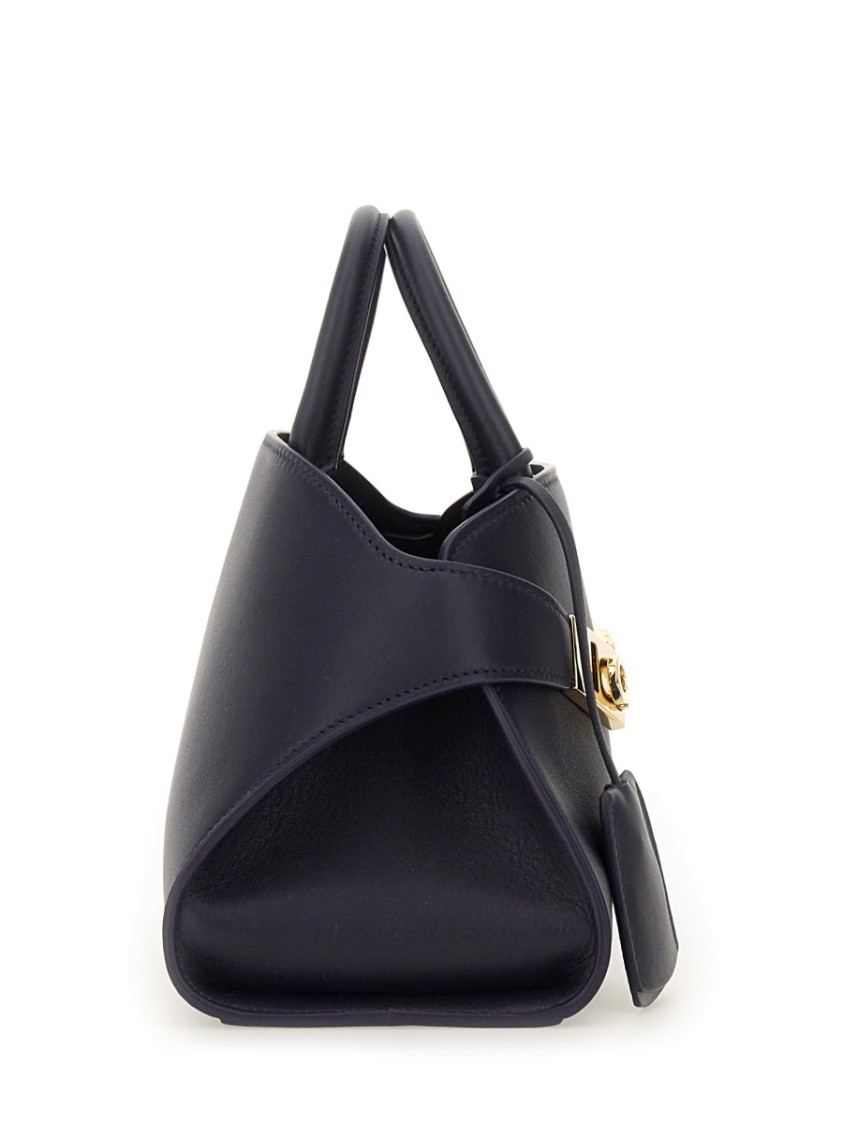 Shop Ferragamo "hug" Xs Handbag In Blue