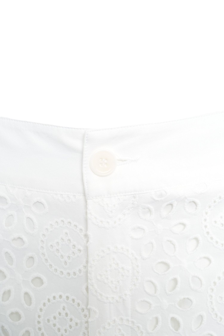 Liu •jo Liu Jo Cropped Pants With Perforated Embroidery
