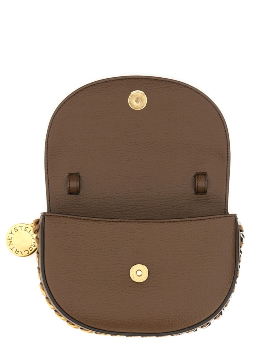Stella Mccartney Shoulder Bag With Logo In Brown