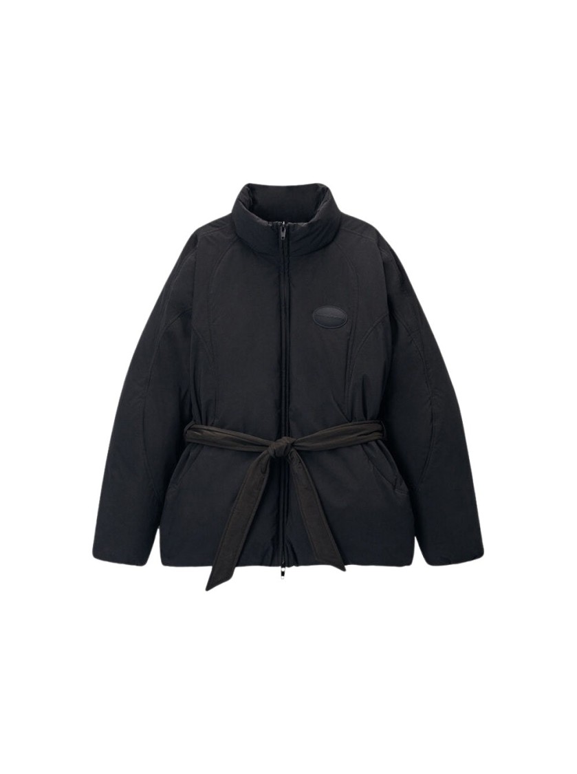 Alexander Wang Decorative Filled Down Jacket In Black