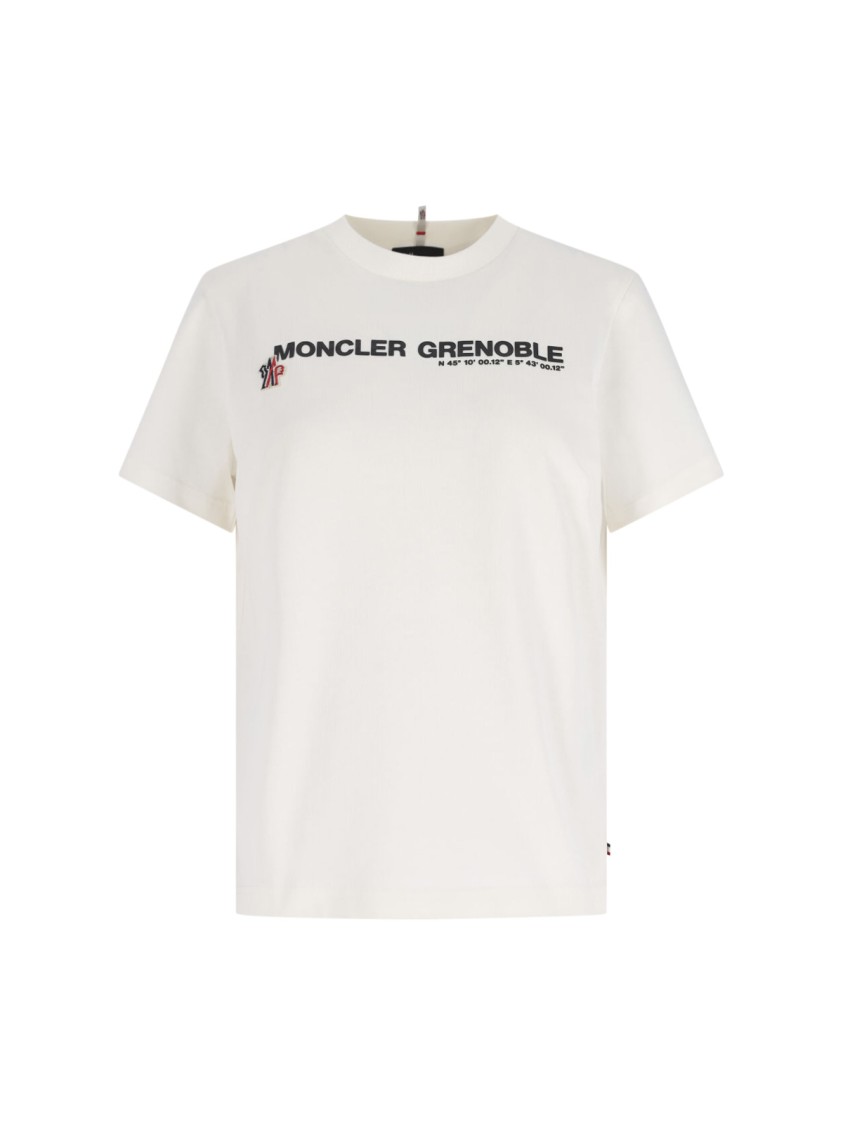Moncler Grenoble Logo T-shirt, In White Cotton