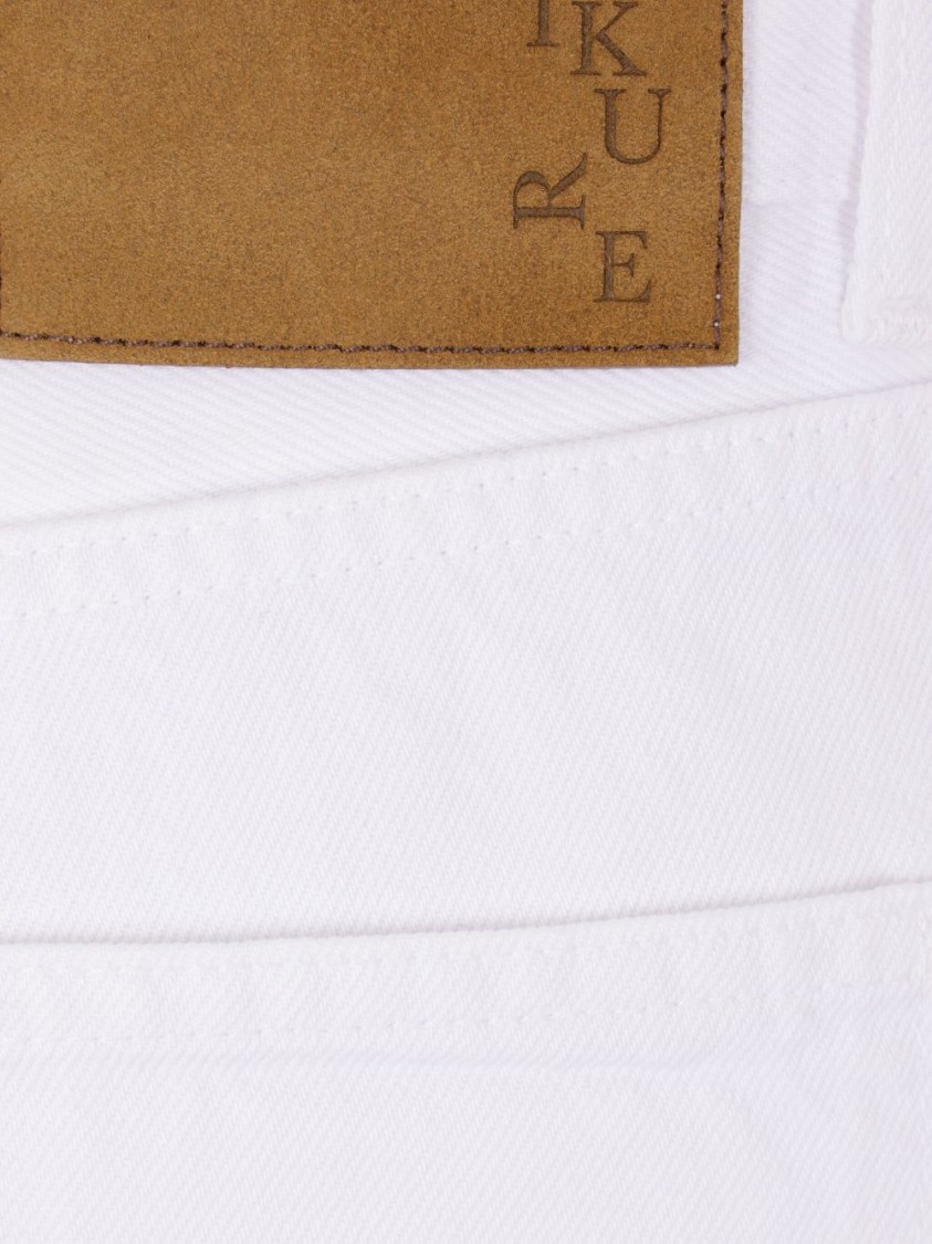 Shop Haikure White Cotton Korea Jeans