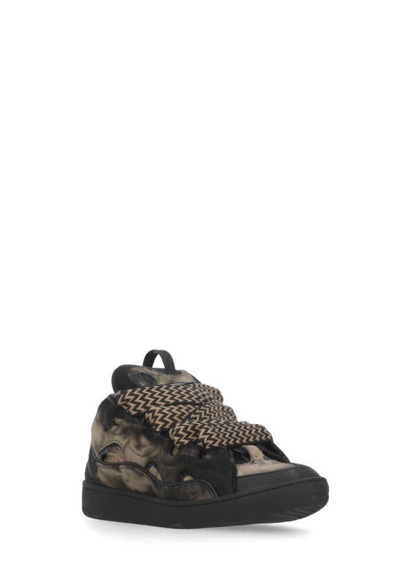 LANVIN LANVIN BLACK CURB SNEAKERS