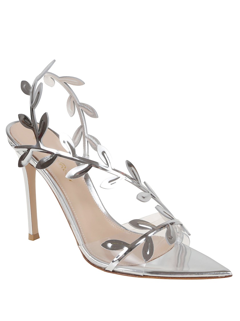 Shop Gianvito Rossi Mirrored Leather Sandal