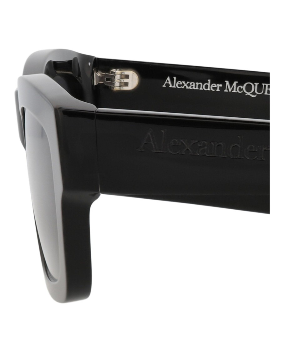 Alexander Mcqueen Square-frame Recycled Acetate Sunglasses In Gray