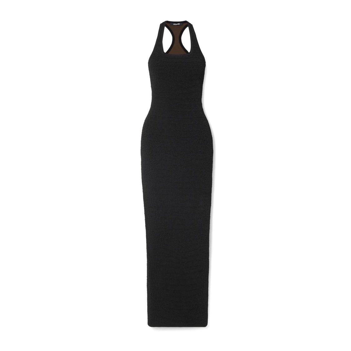 Jacquemus Form-fitting Black Maxi Dress With Cut-out Details