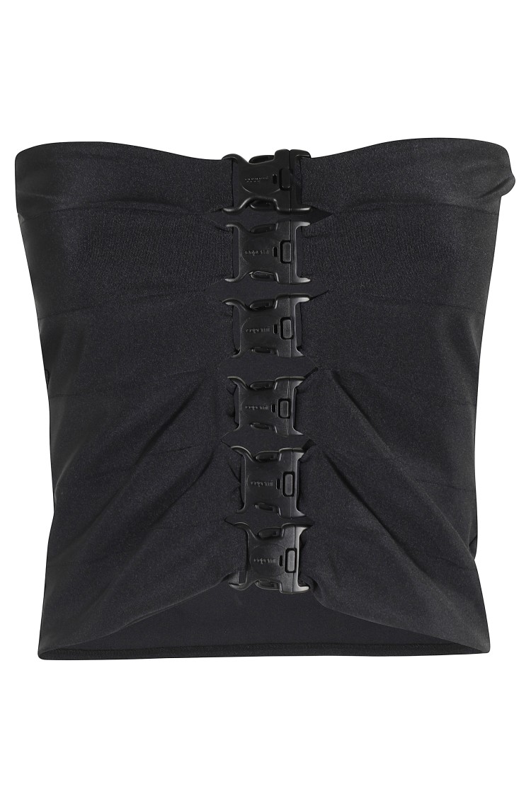 Coperni Multi-button Corset Top In Black