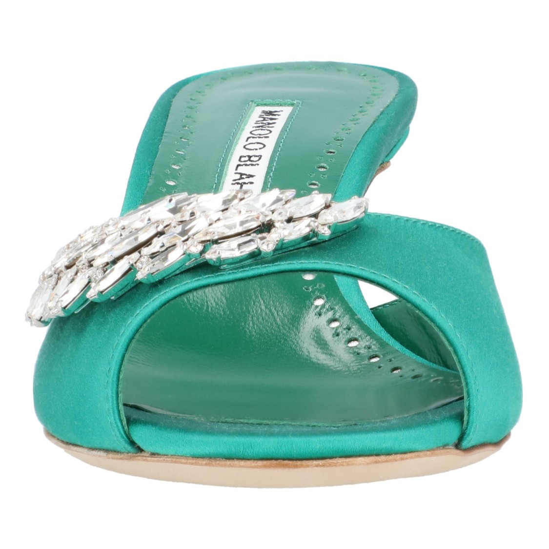 Manolo Blahnik Lumada Fabio 050 Mule Green