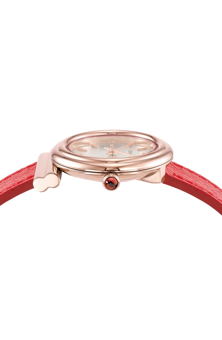 Ferragamo Gancini 28mm Stainless Steel Watch In Red