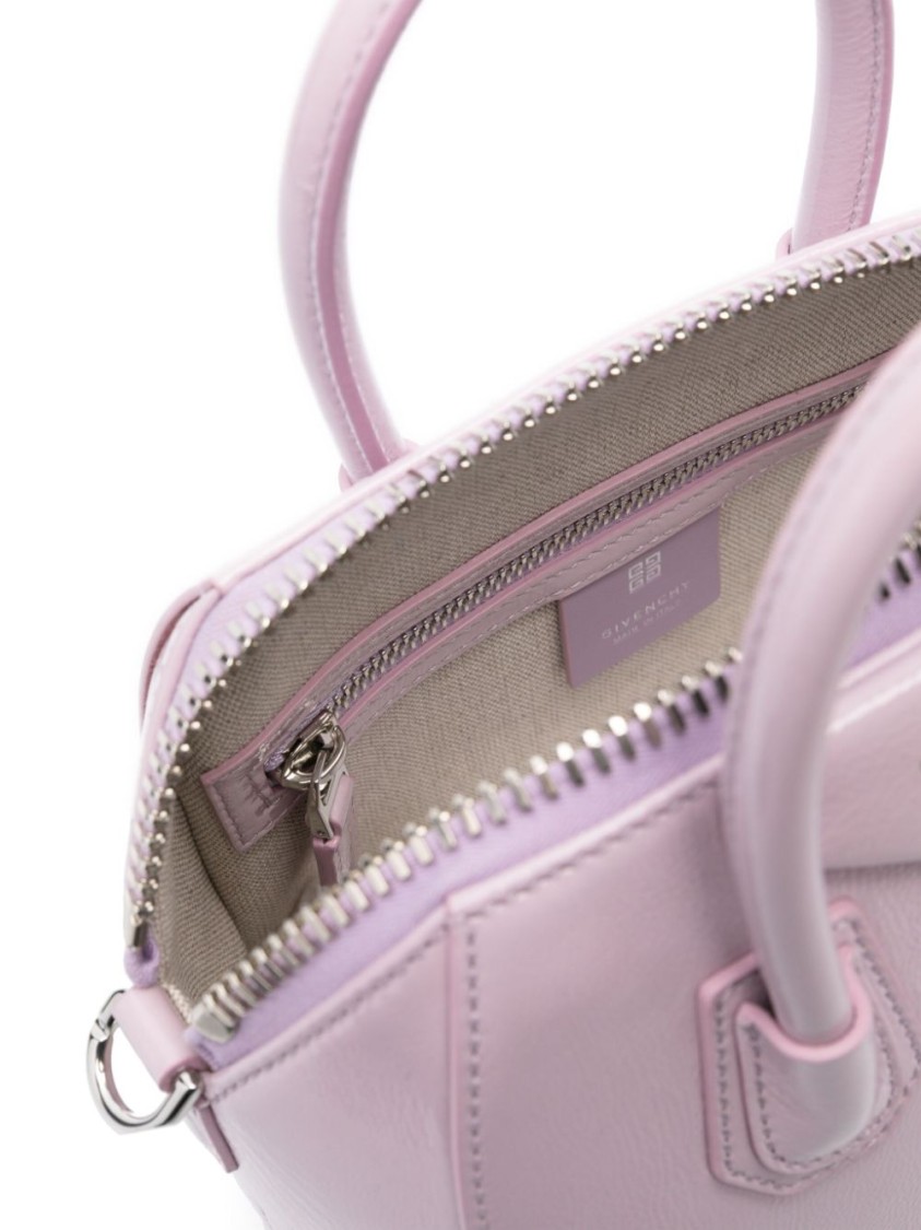 Givenchy Orchid Purple Shoulder Bag With Adjustable Strap And Zip Closure