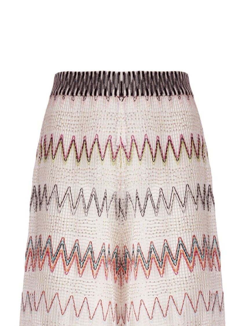 Missoni Wide-leg Pants With Vibrant Zigzag Pattern