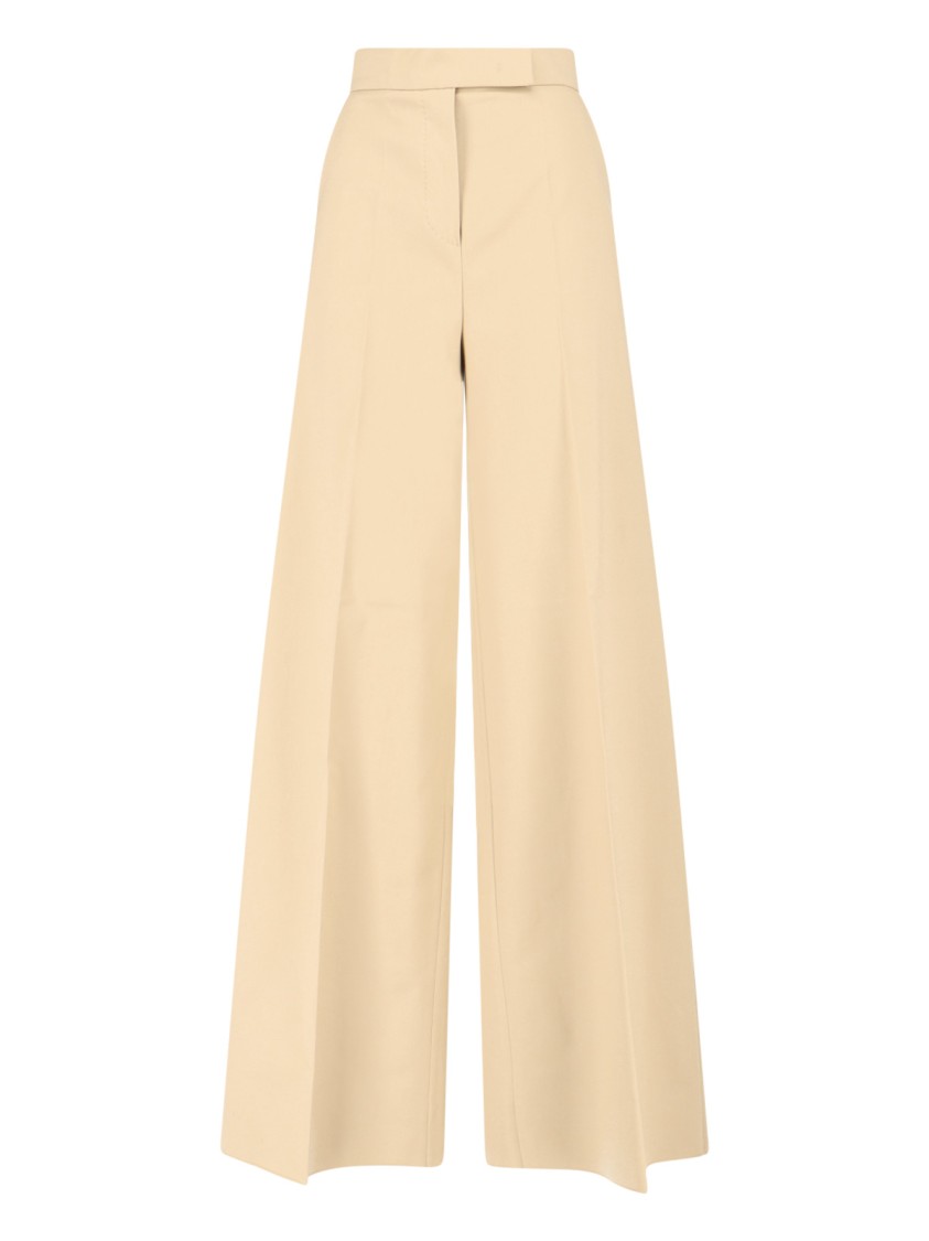 Max Mara Straight Leg Trousers High Waist In Neutral