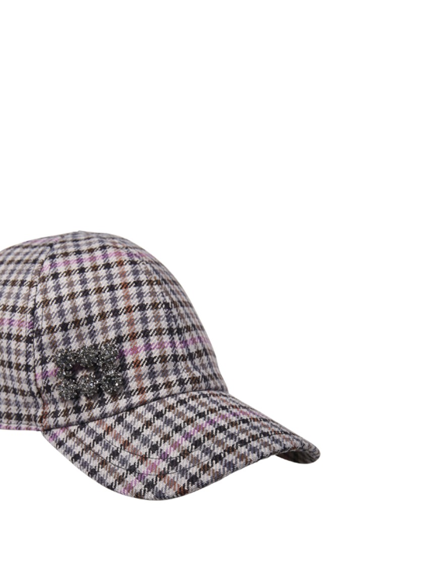 Roger Vivier Rv Mini Flower Strass Cap In Gray