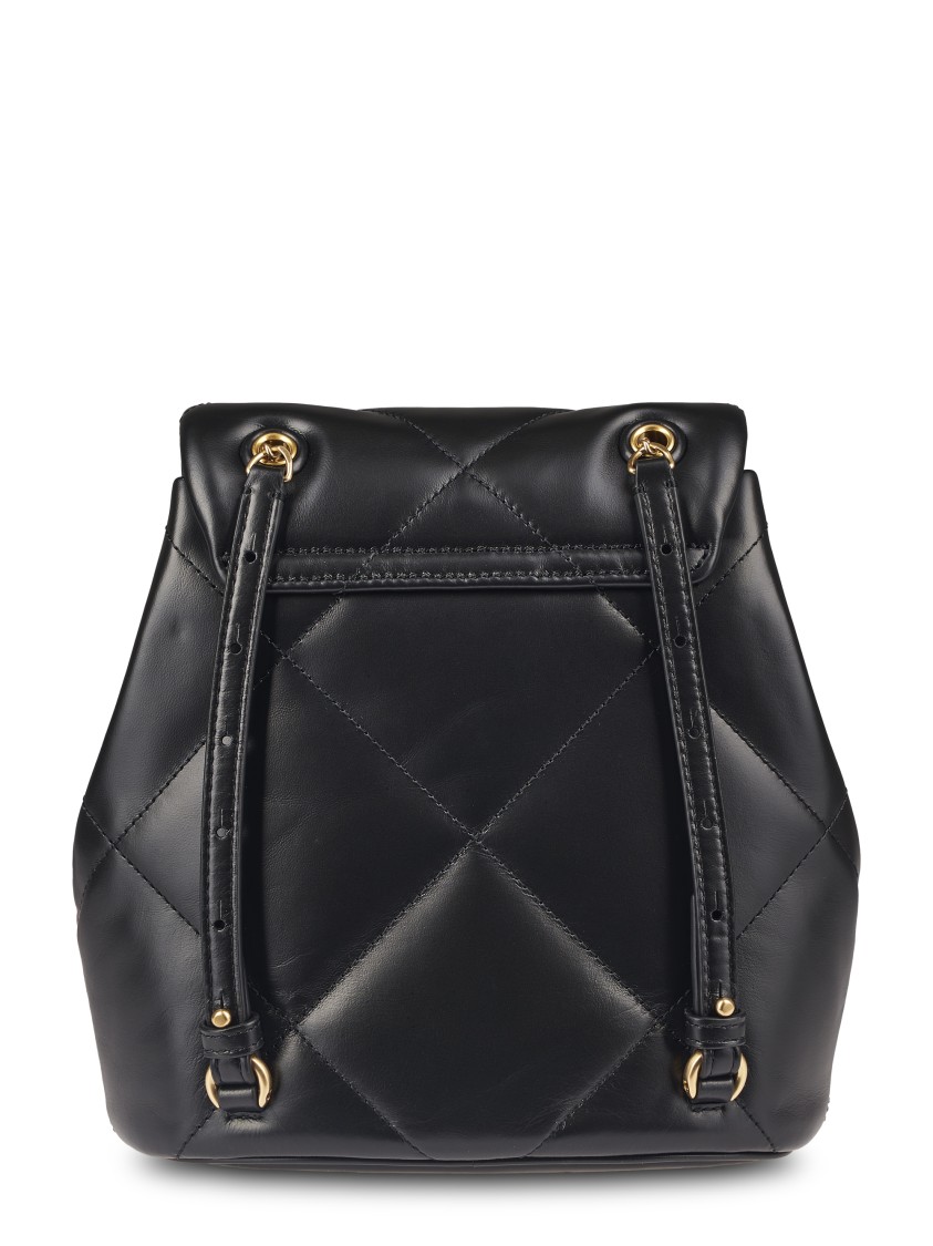 Tory Burch Kira Diamond Quilt Small Backpack In Black