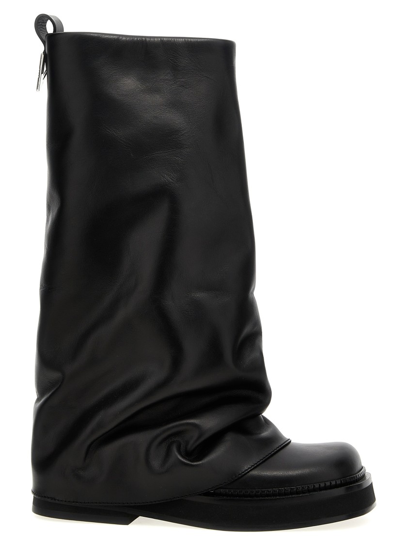 Attico The  'robin Combat' Boots In Black