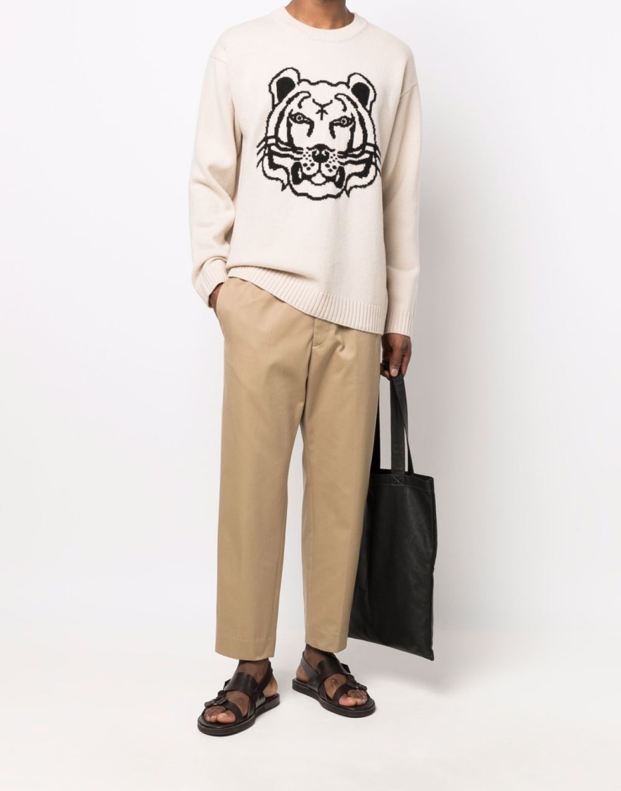 Kenzo K-tiger Logo Sweater In Neutral