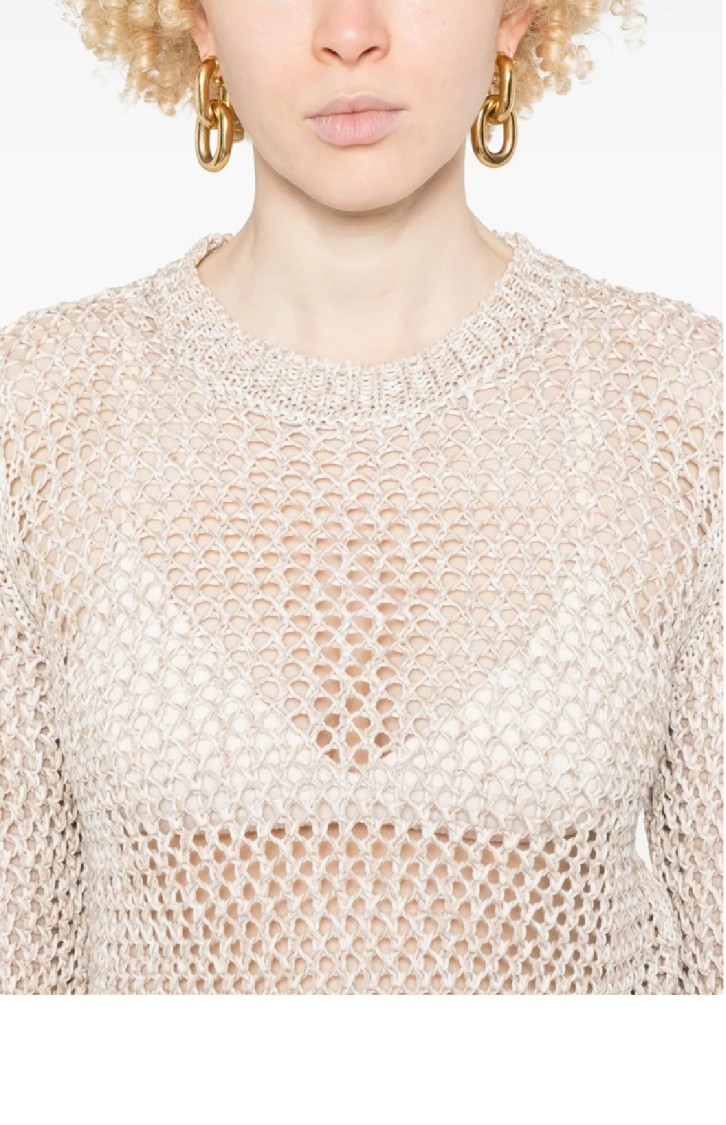 FABIANA FILIPPI FABIANA FILIPPI OPEN WEAVE KNIT SWEATER WITH RELAXED FIT