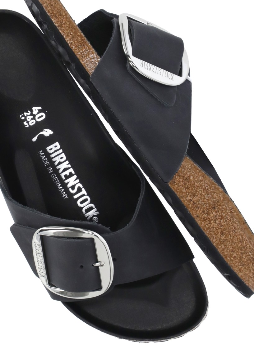 Shop Birkenstock Black Madrid Big Buckle Sandals