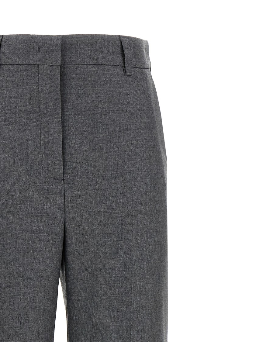Valentino Garavani Wide-leg Virgin Wool Trousers With Maxi Turn-up In Black