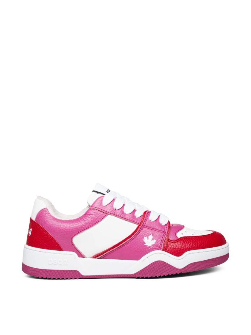 Dsquared2 Spiker Leaf Logo Sneakers In Pink