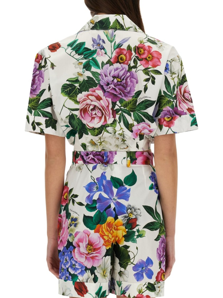 Dolce & Gabbana Shirt With Floral Pattern In Multicolor