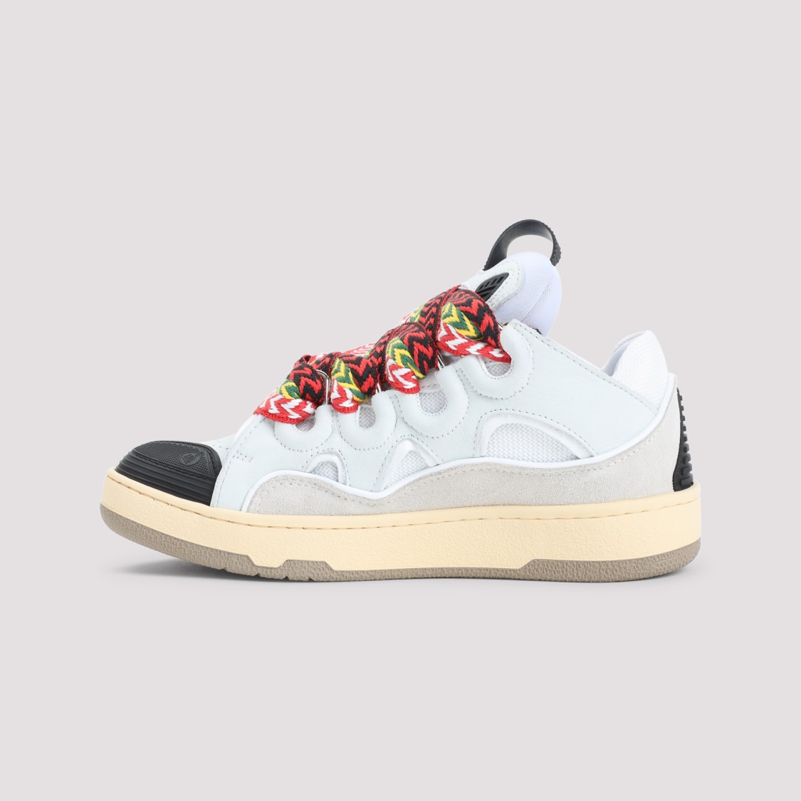 Lanvin Exaggerated Silhouette Leather And Rubber Sneakers