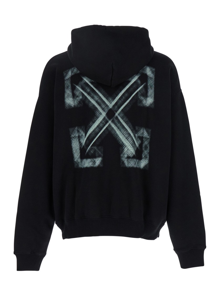 Shop Off-white Relaxed-fit Cotton Hoodie In Black