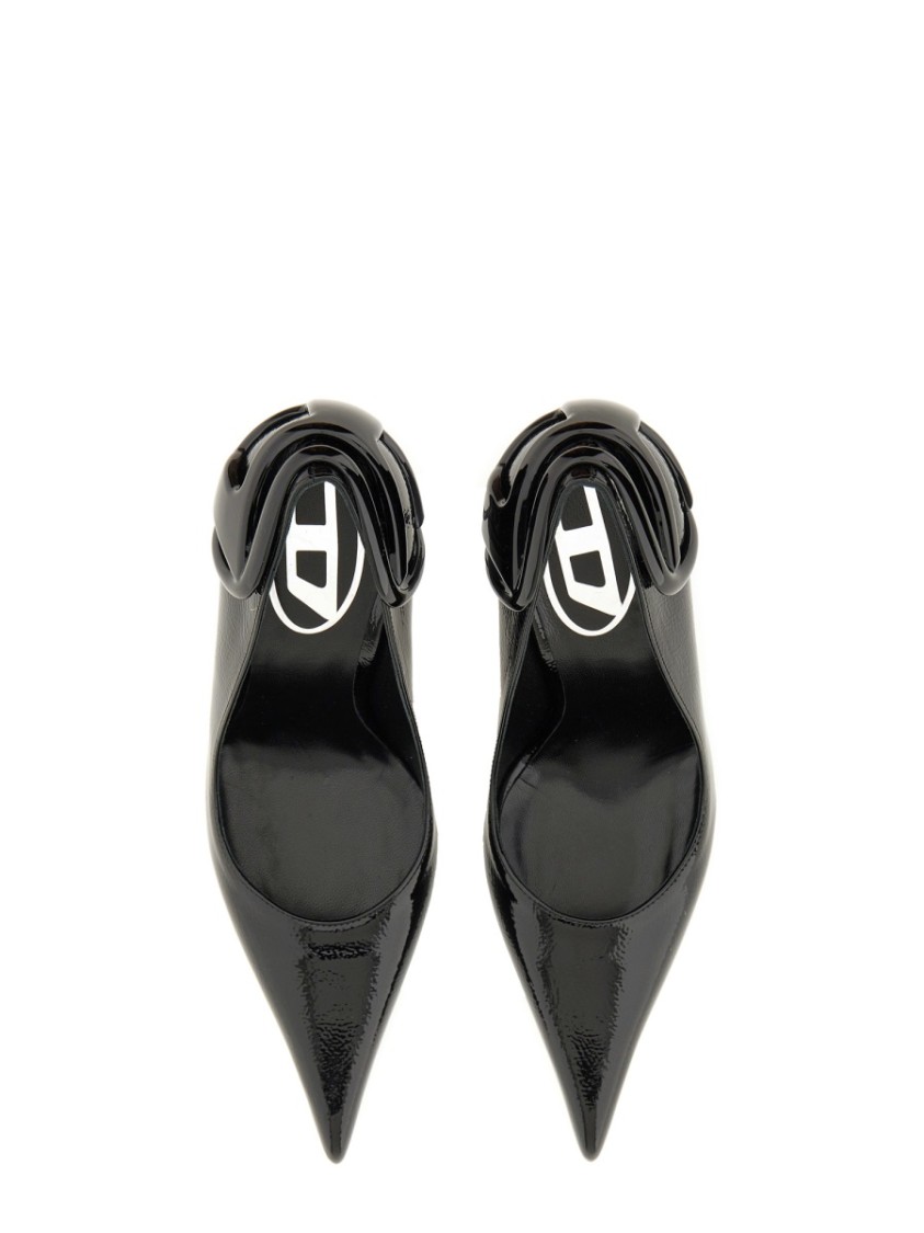 Diesel Leather Pumps In Black