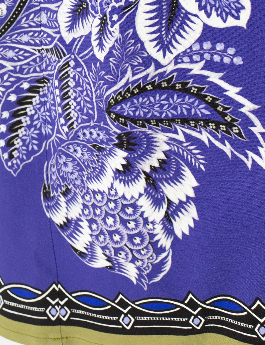Etro Blue Multicolour Viscose Blend Dress In Blue