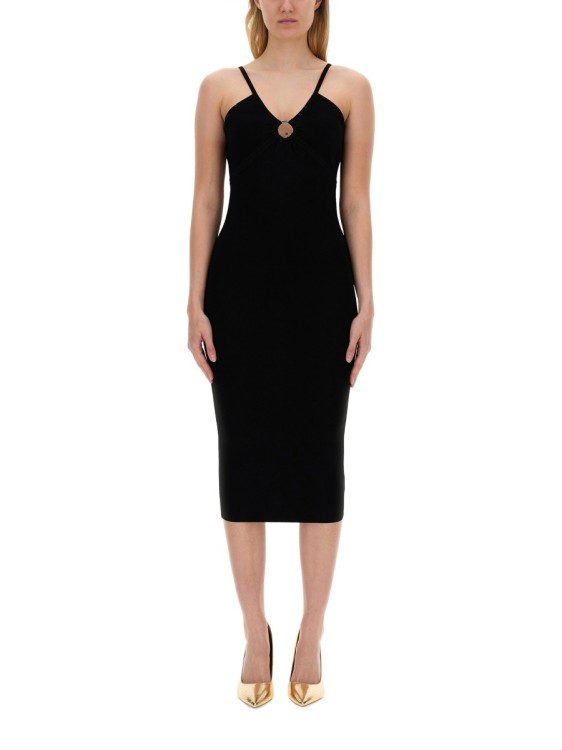 ワンピース Michael Kors SS24 LONGUETTE DRESS (MS4822X33D_001BLACK) Ribbed maxi dress brand MICHAEL KORS — Globalbrandsstore.com/en