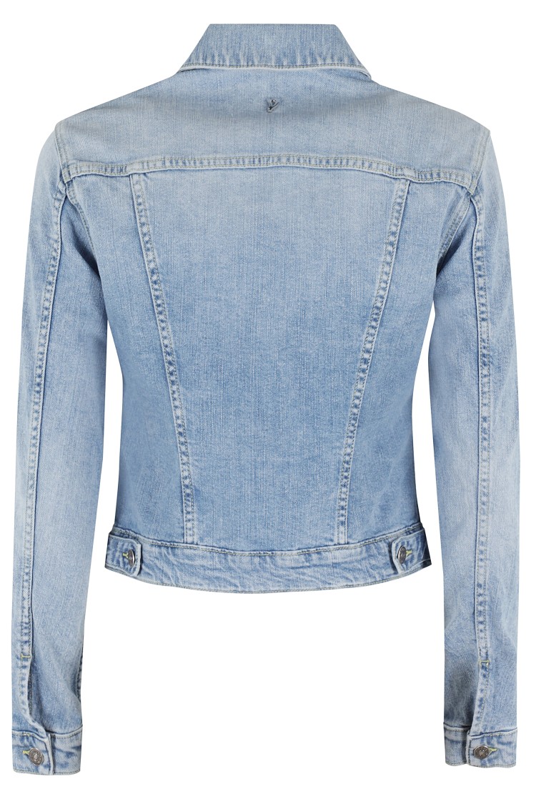 Shop Dondup Light Blue Slim Fit Denim Jacket