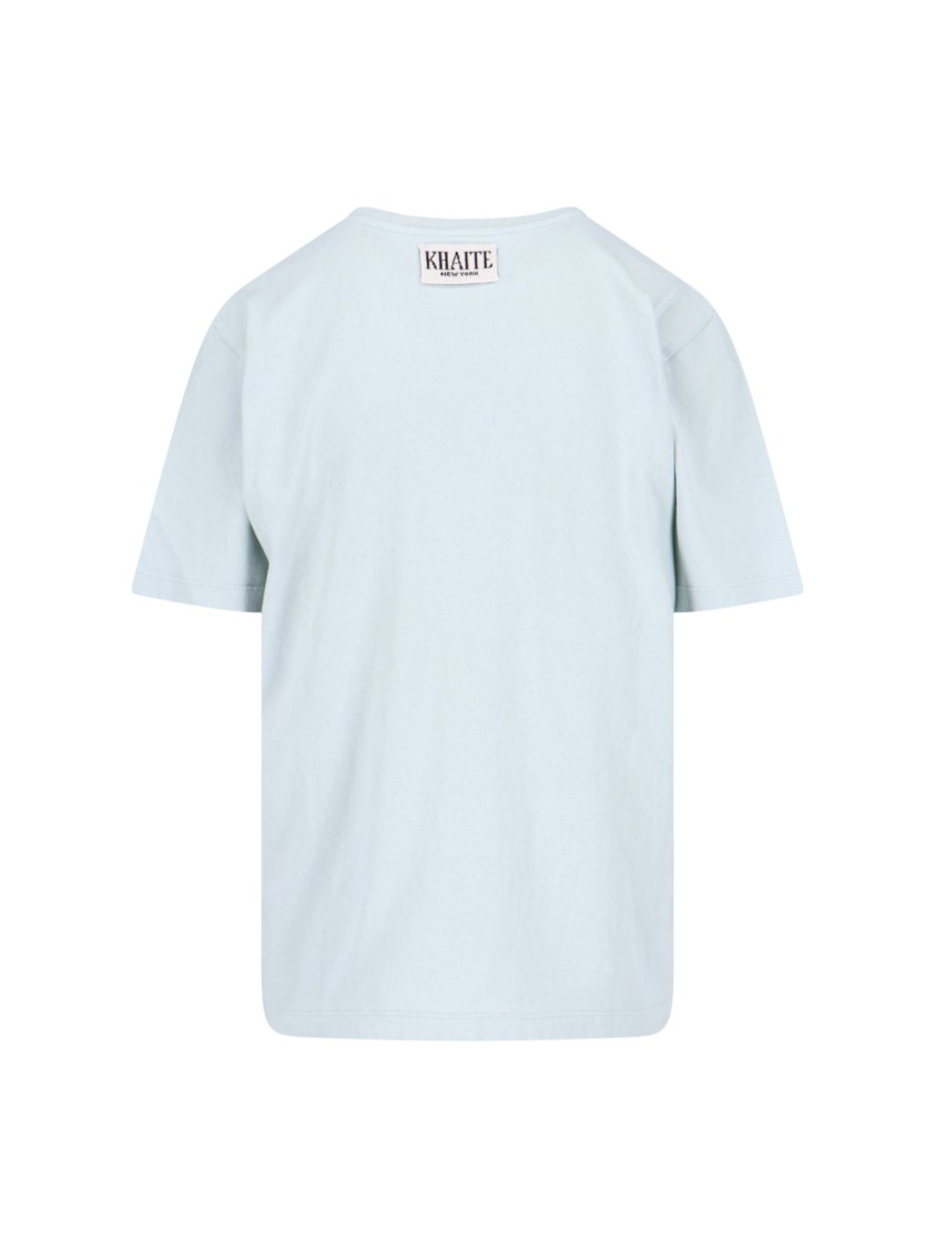 Khaite Logo T-shirt In Blue