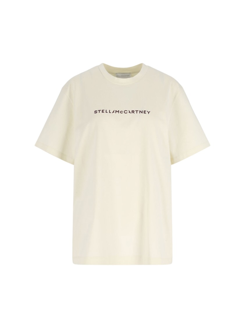 Stella Mccartney Stella Iconics Crewneck T-shirt In Neutral