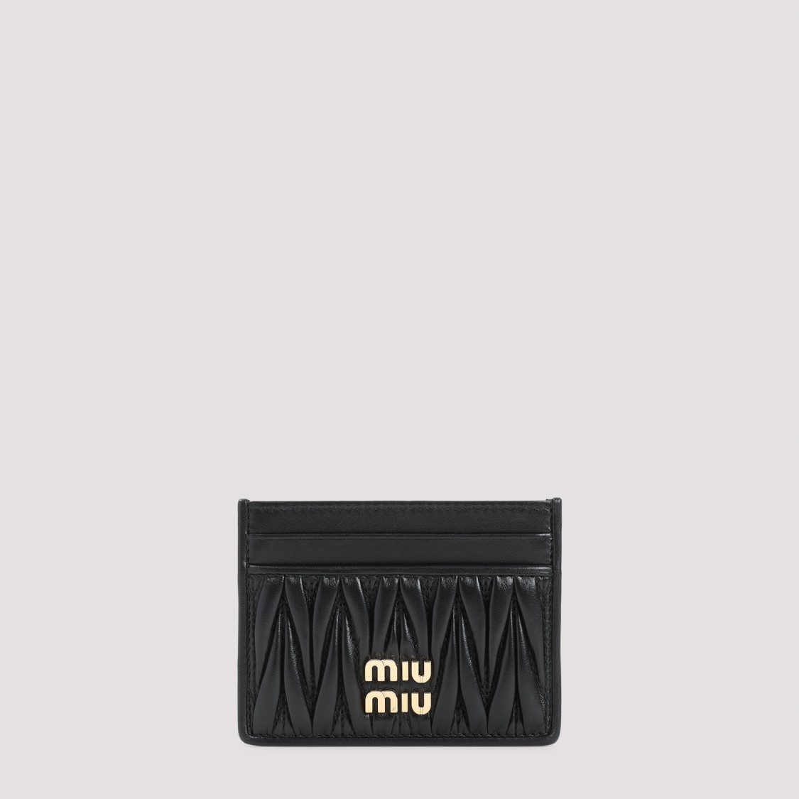 Shop Miu Miu Black Lamb Leather Cardholder