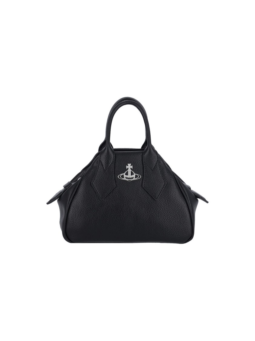 Vivienne Westwood Structured Pebbled Texture Shoulder Bag With Dual Handles