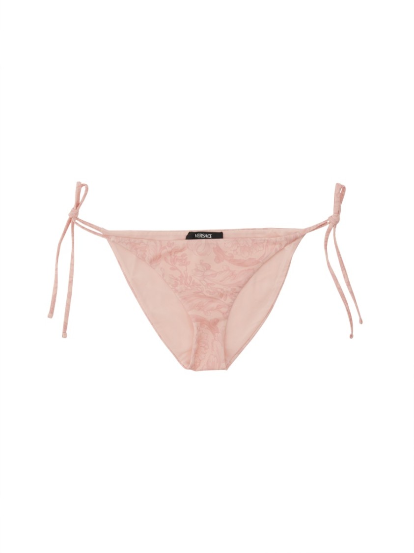 Versace Baroque Print Bikini Bottom In Pink
