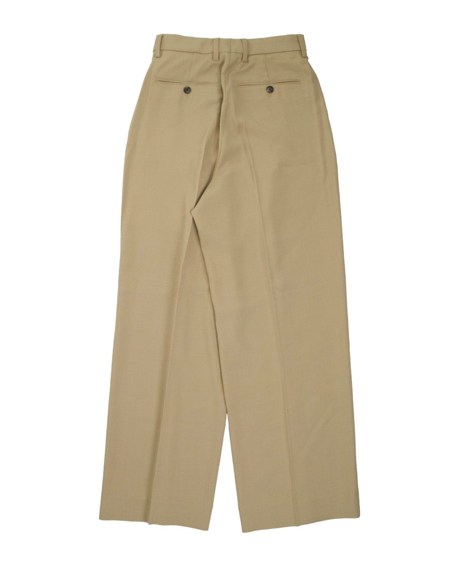 Ami Alexandre Mattiussi Beige Tailored Trousers With Pleated Front