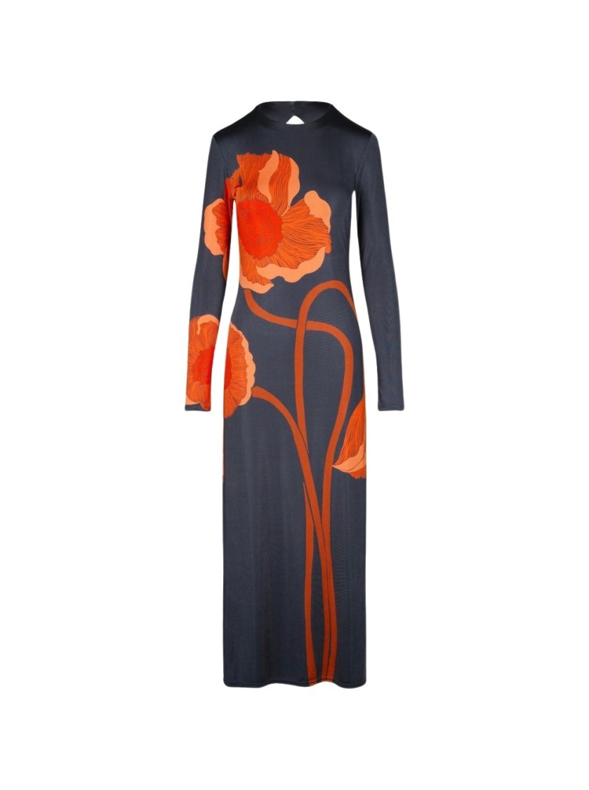 Johanna Ortiz Colourful Allegory Ankle Dress In Multicolor