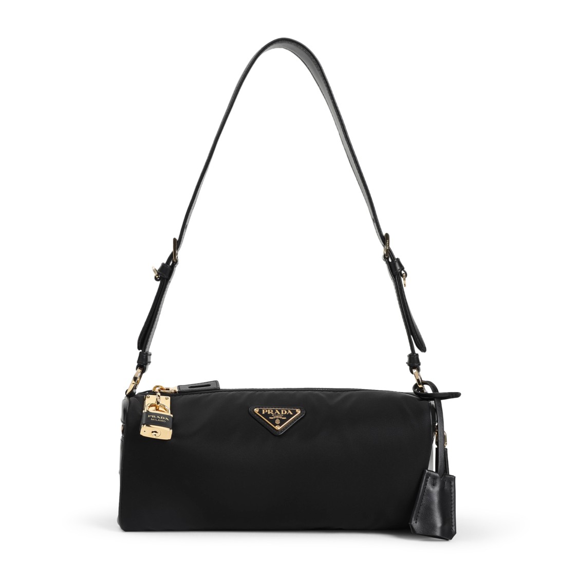 Prada Black Re-nylon Shoulder Bag In Black