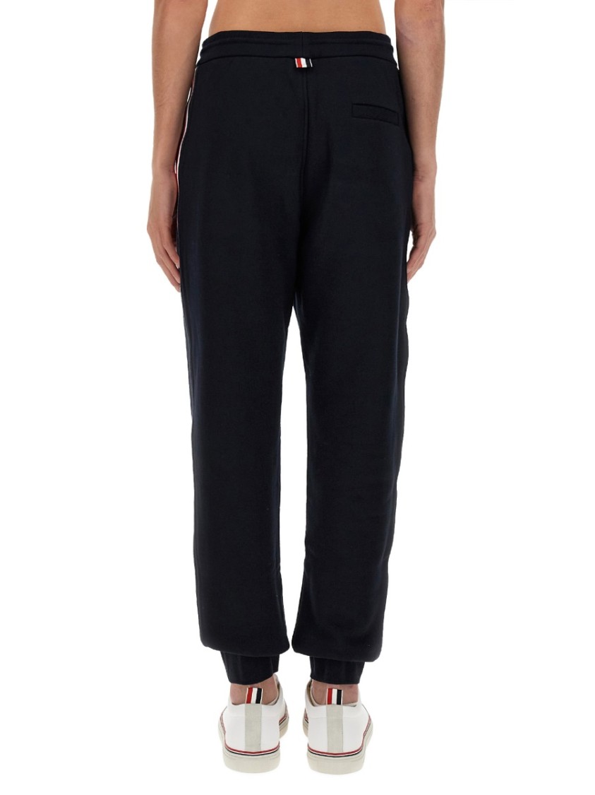 Thom Browne Tapered Grosgrain-trimmed Loopback Cotton-jersey Sweatpants